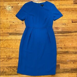 J. Crew Blue Crepe Dress size 8 Tall